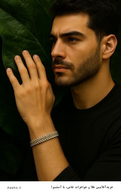 رولکس مردانه تراش خورده دو رنگ